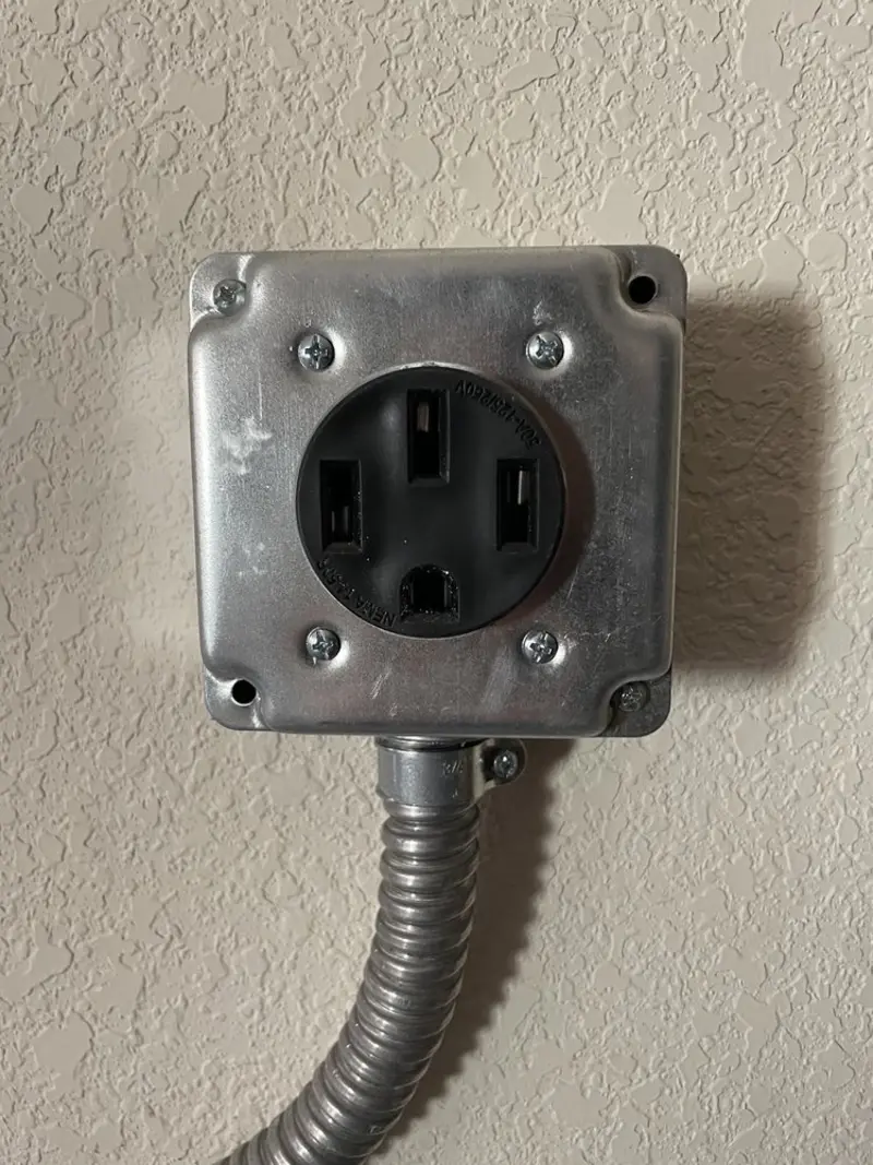 NEMA 14-50 outlet installed for Smart Home Electrical in St. Joseph